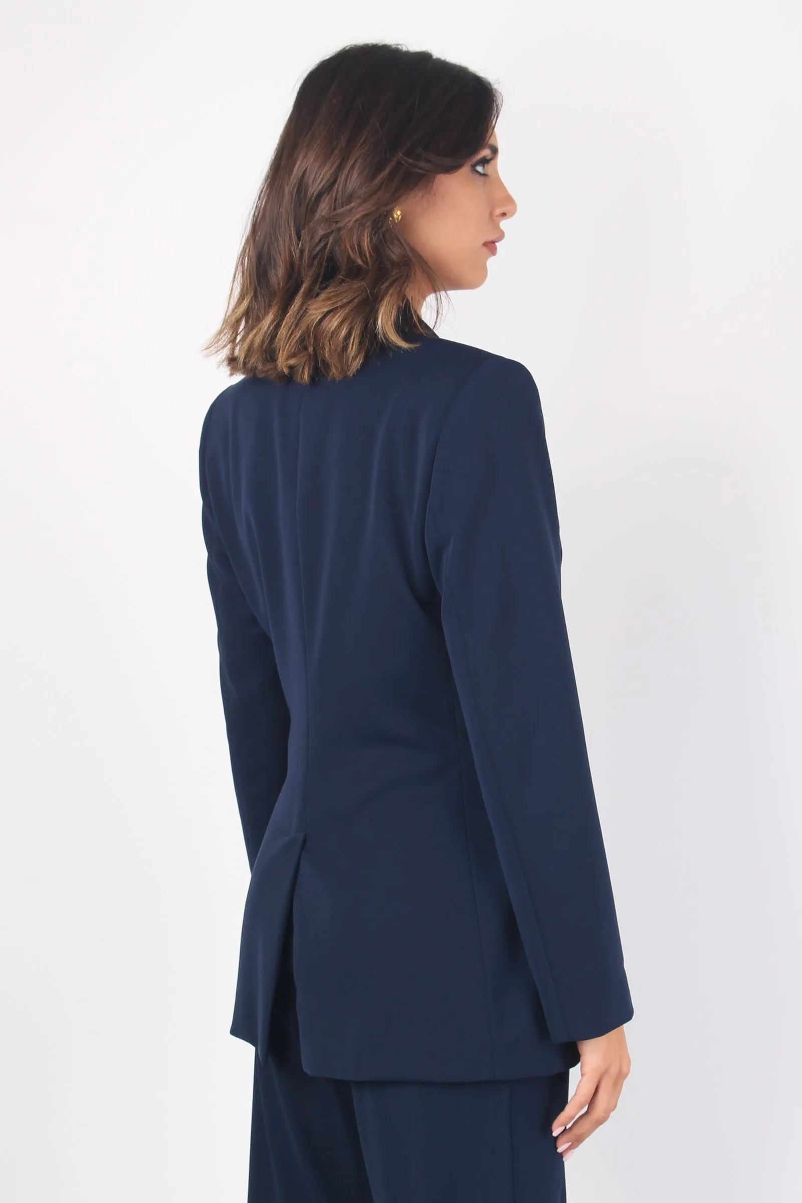 Giacca Jersey Viscosa Blu