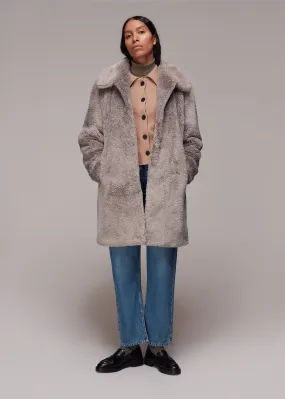 Grey Imogen Faux Fur Coat