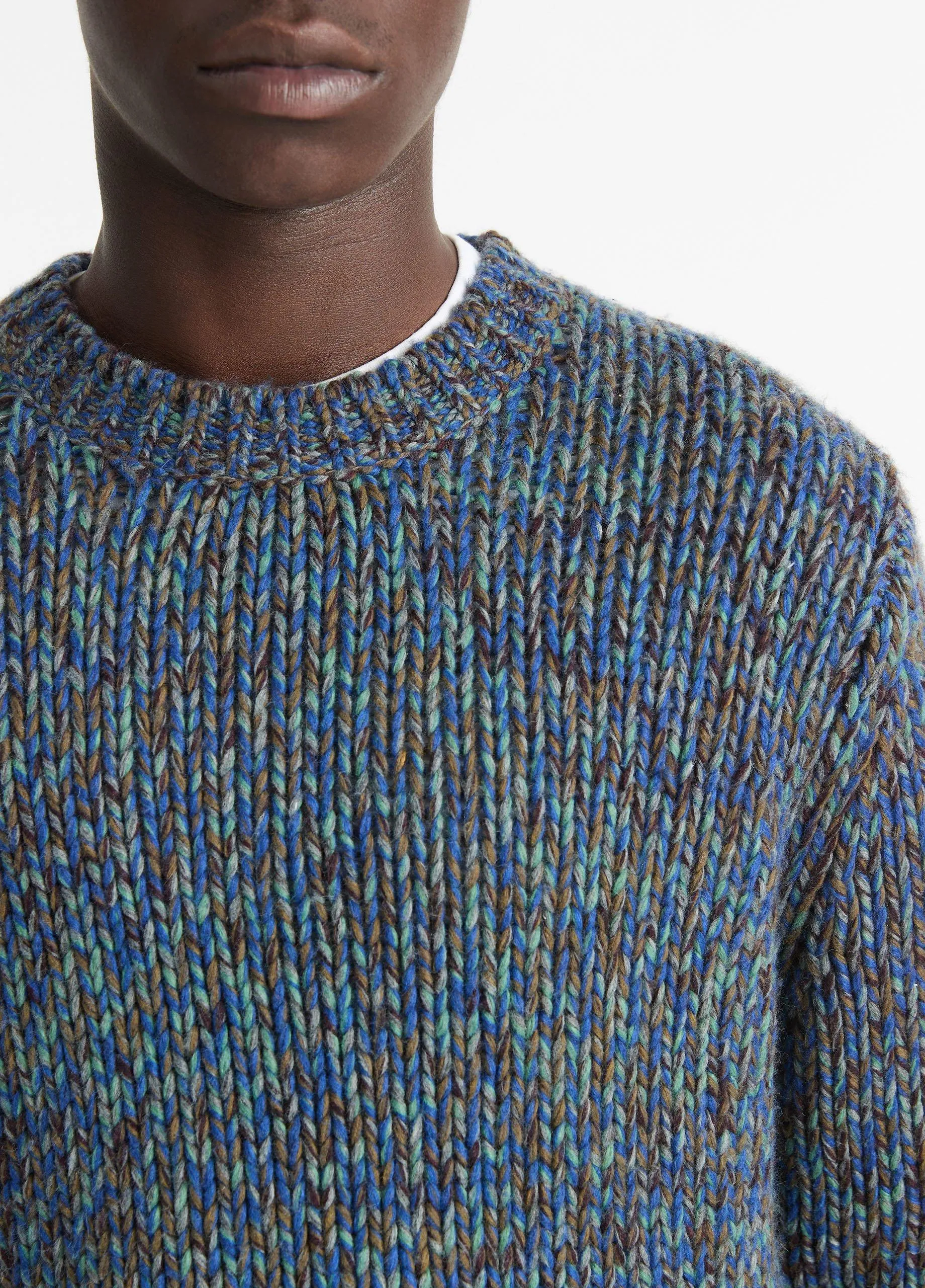 Homespun Marled Crew Neck Sweater