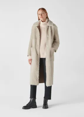 Ivory Erika Shearling Coat