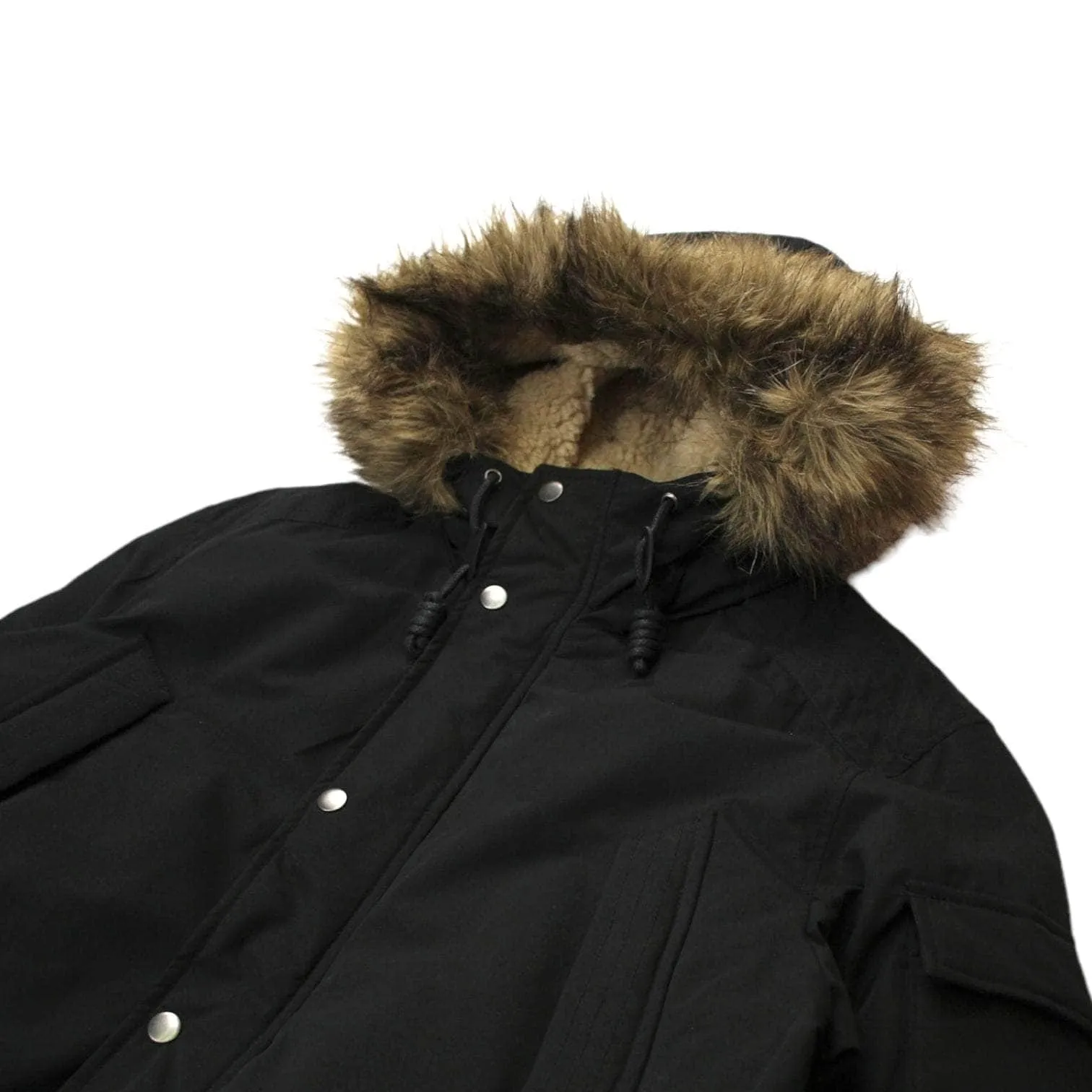 Jack & Jones Black Padded Parka Jacket