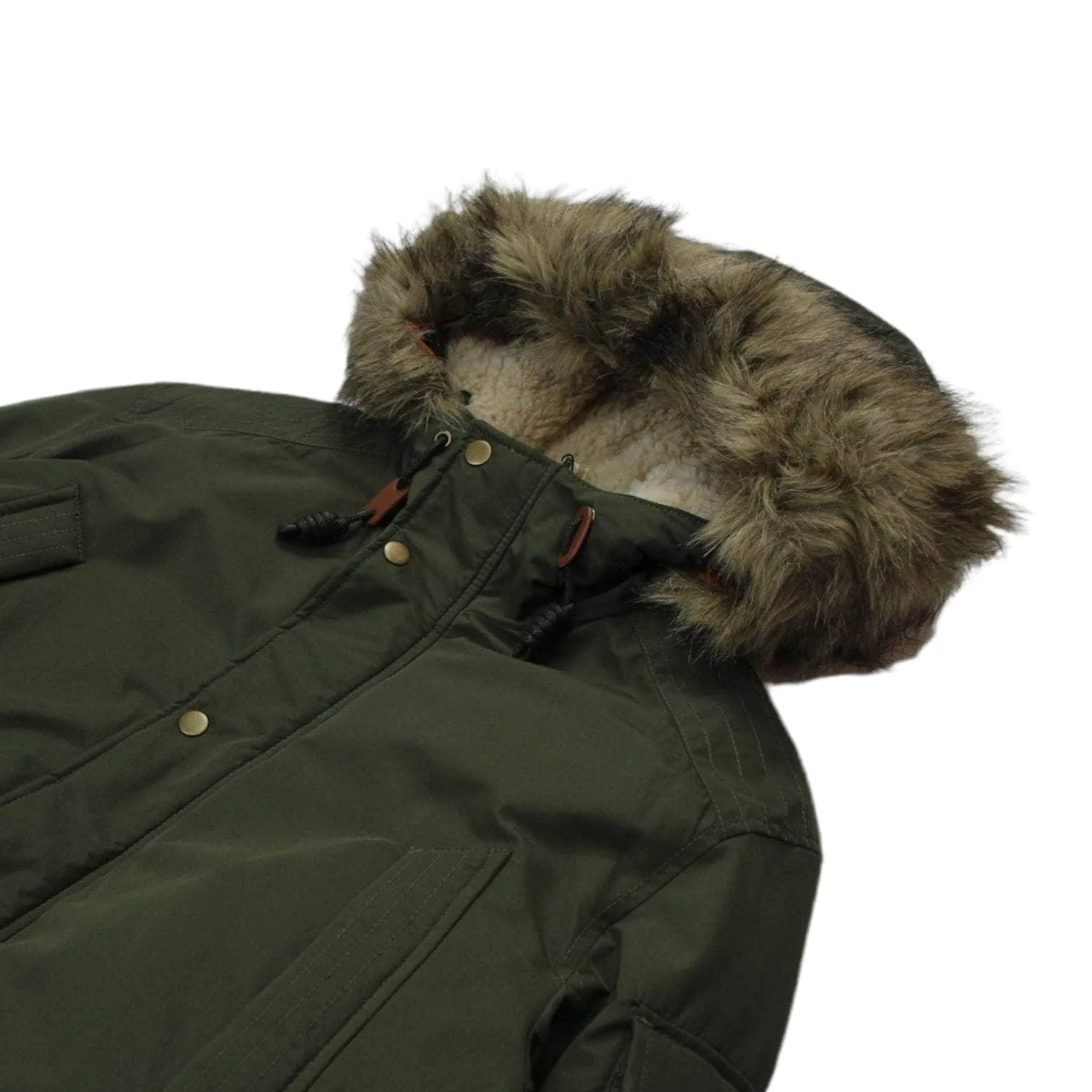 Jack & Jones Green Padded Parka Jacket