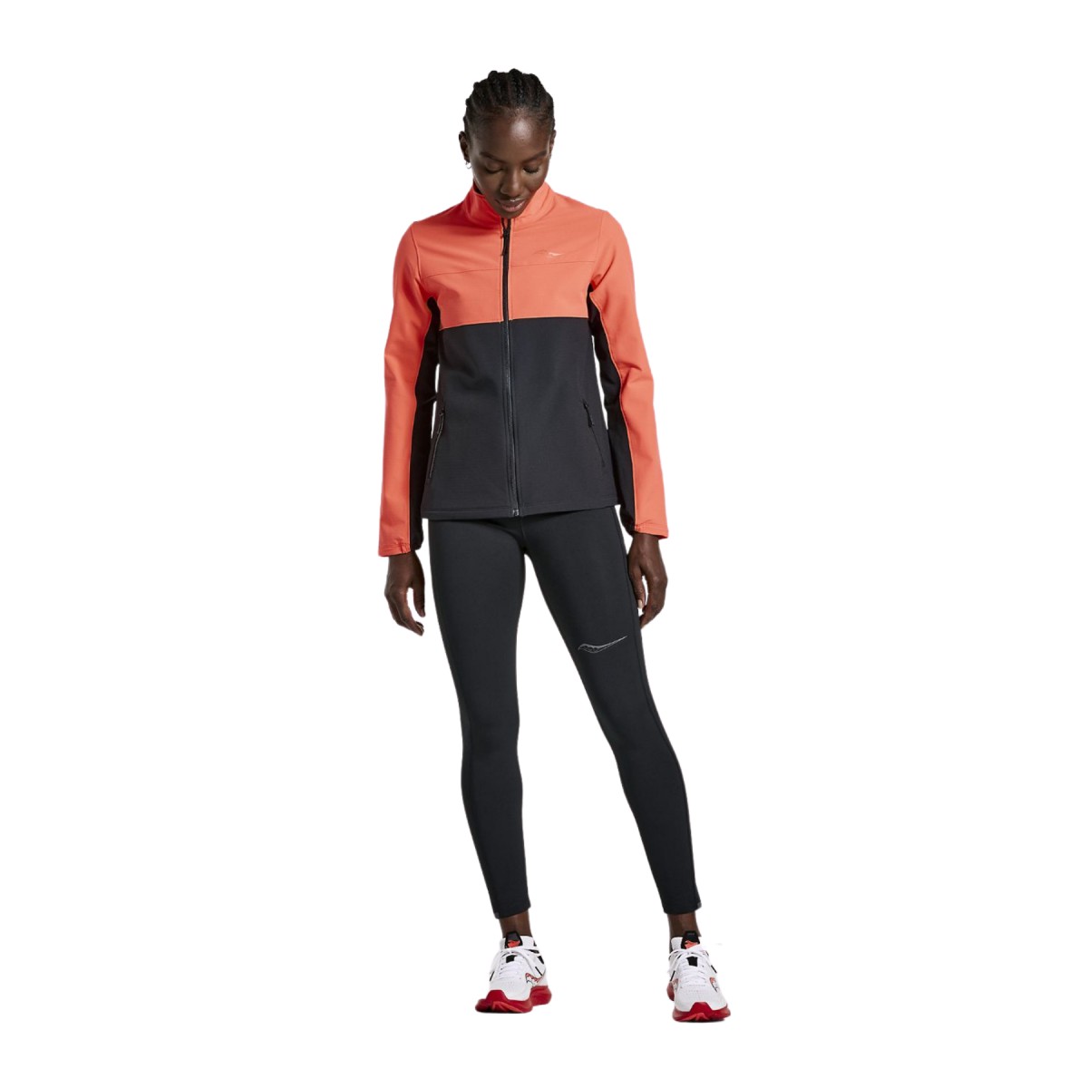 Jacket Saucony Bluster Black Coral Woman