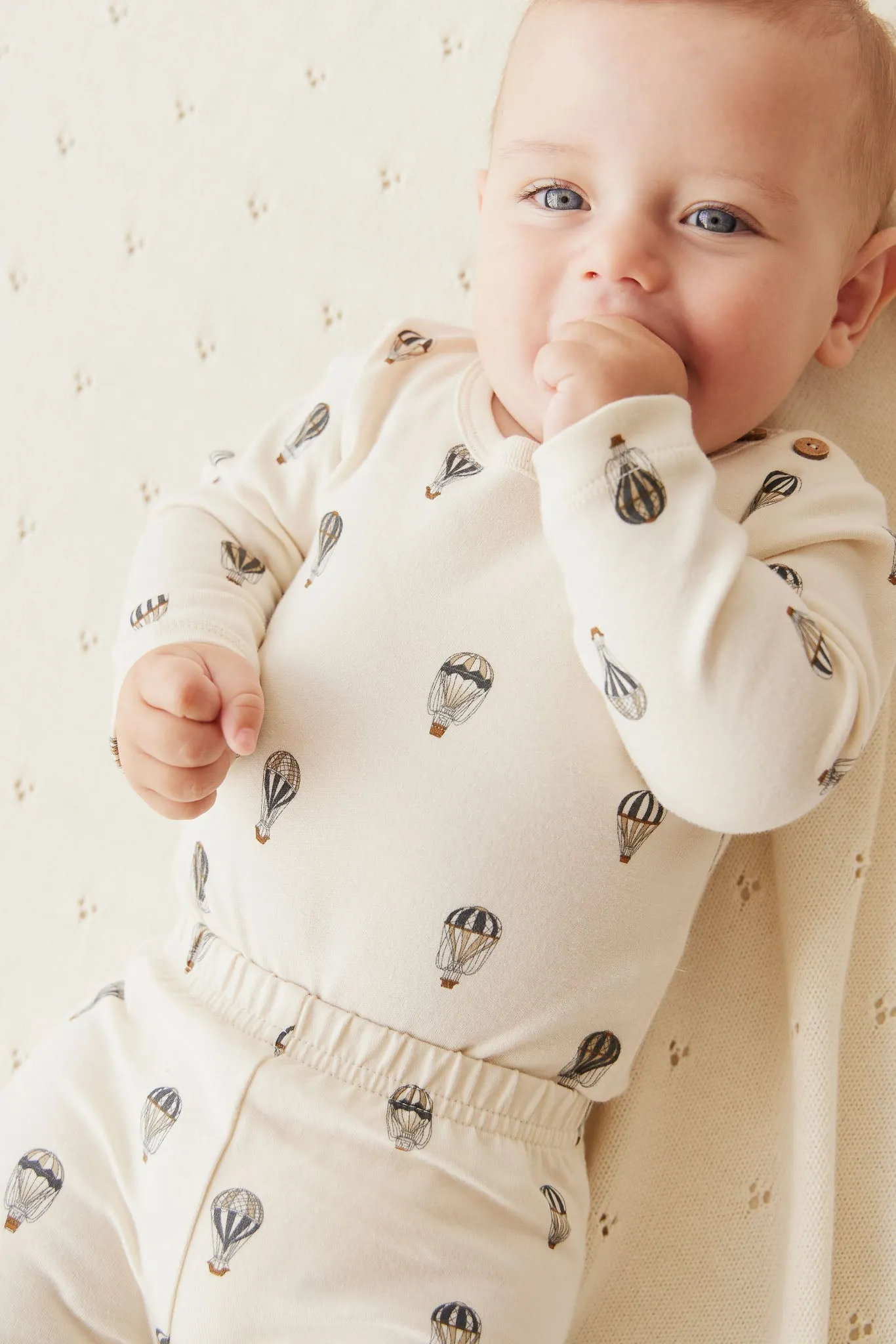 Jamie Kay Organic Cotton Fernley Bodysuit in Montgolfiere Cloud