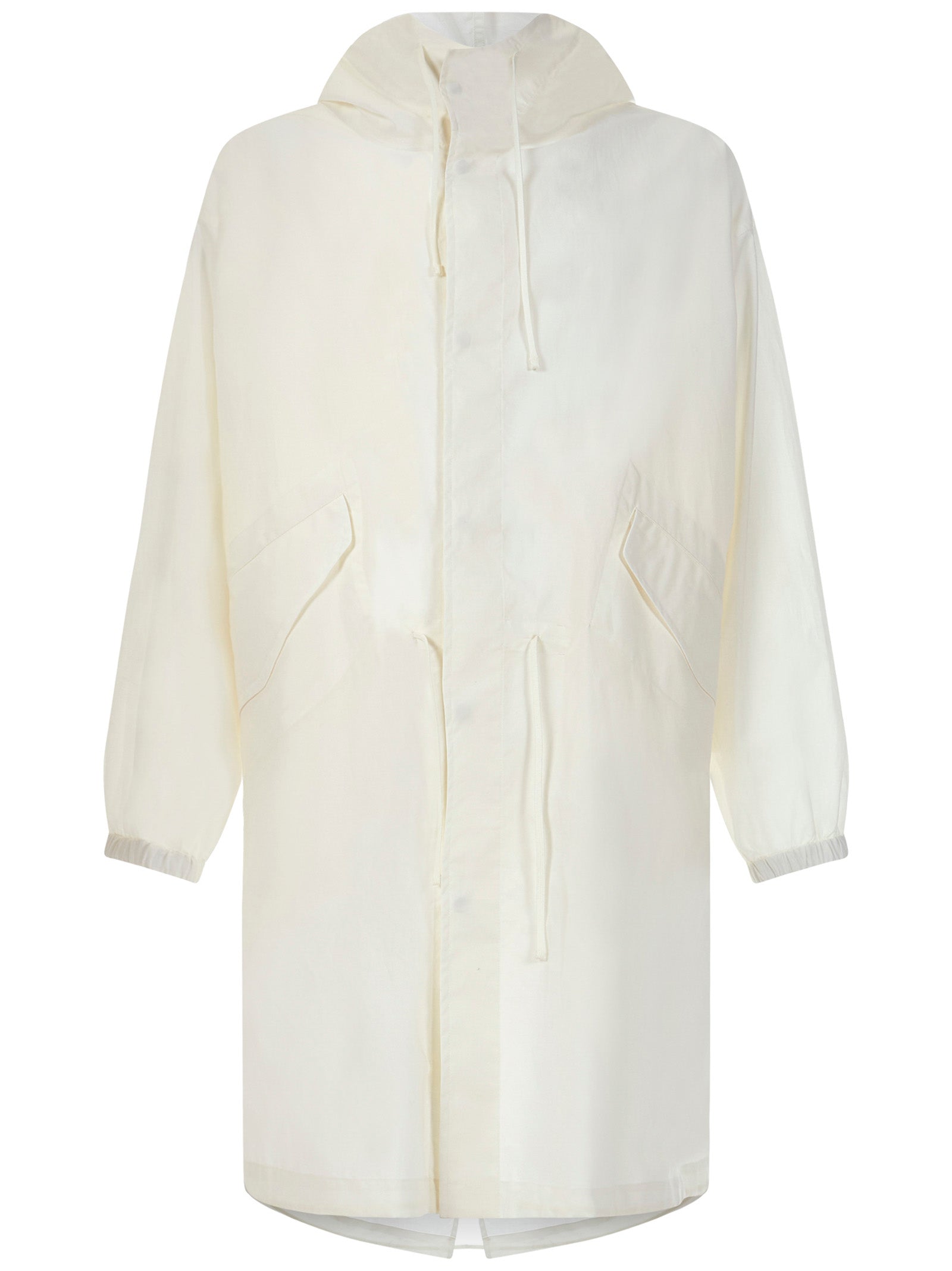 Jil Sander Back Logo Print Drawstring Parka