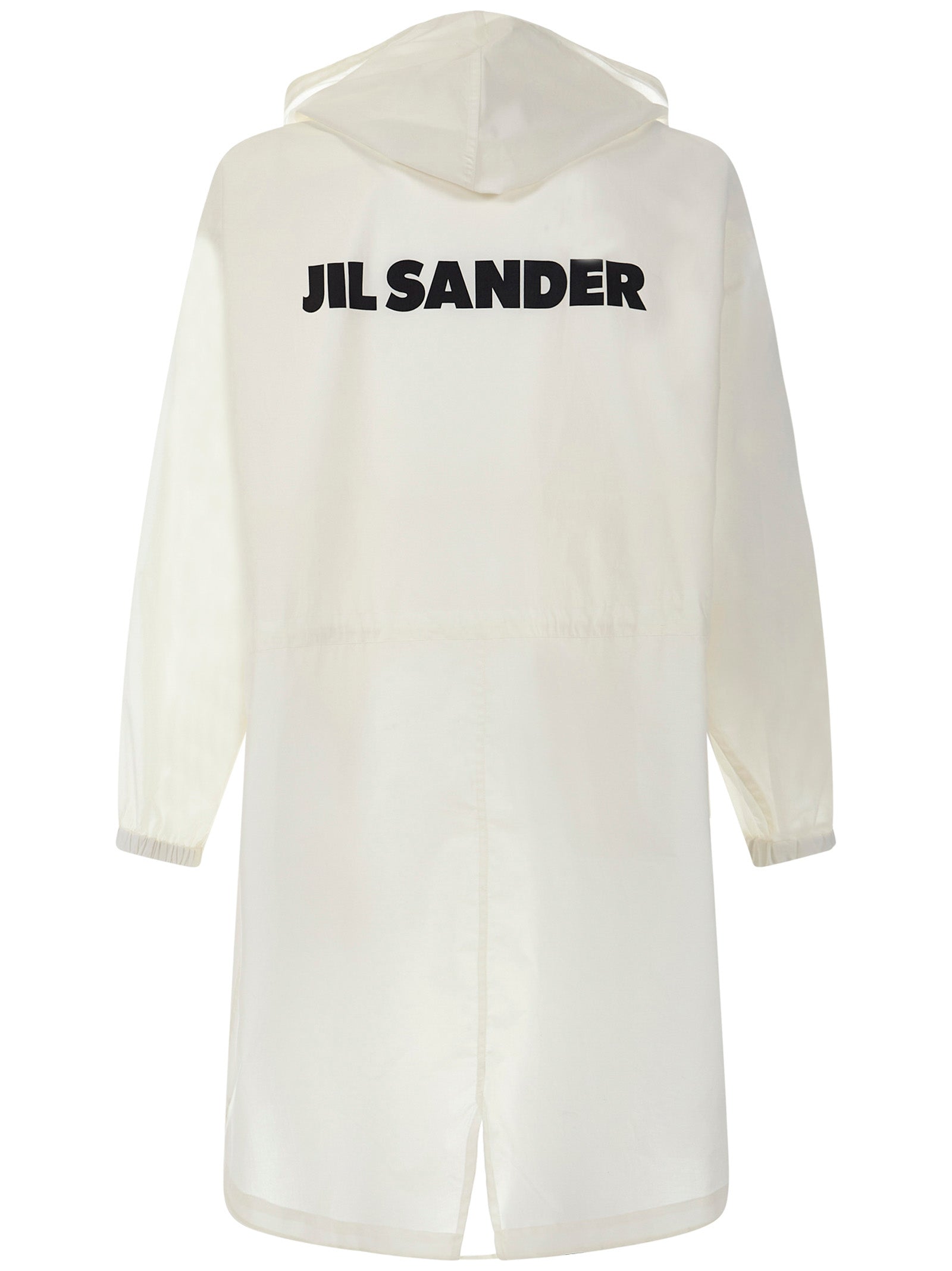 Jil Sander Back Logo Print Drawstring Parka