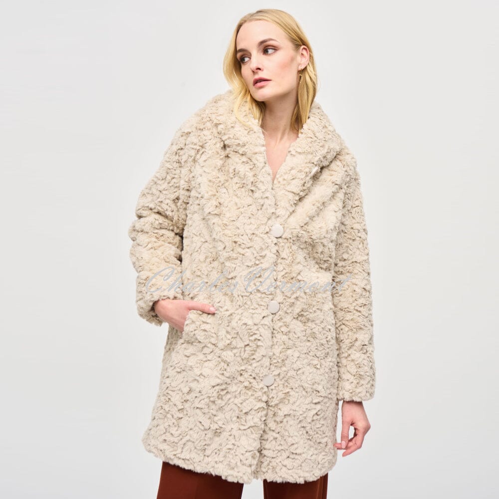 Joseph Ribkoff Reversible Faux Fur Coat - Style 243903