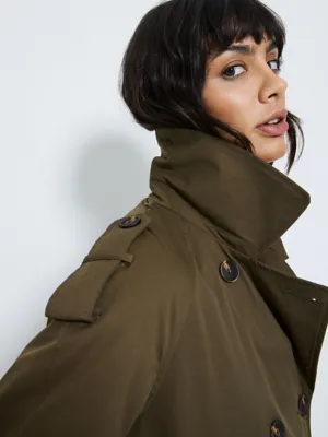 Khaki Belted Trench Coat | Women | George at ASDA