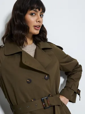 Khaki Belted Trench Coat | Women | George at ASDA