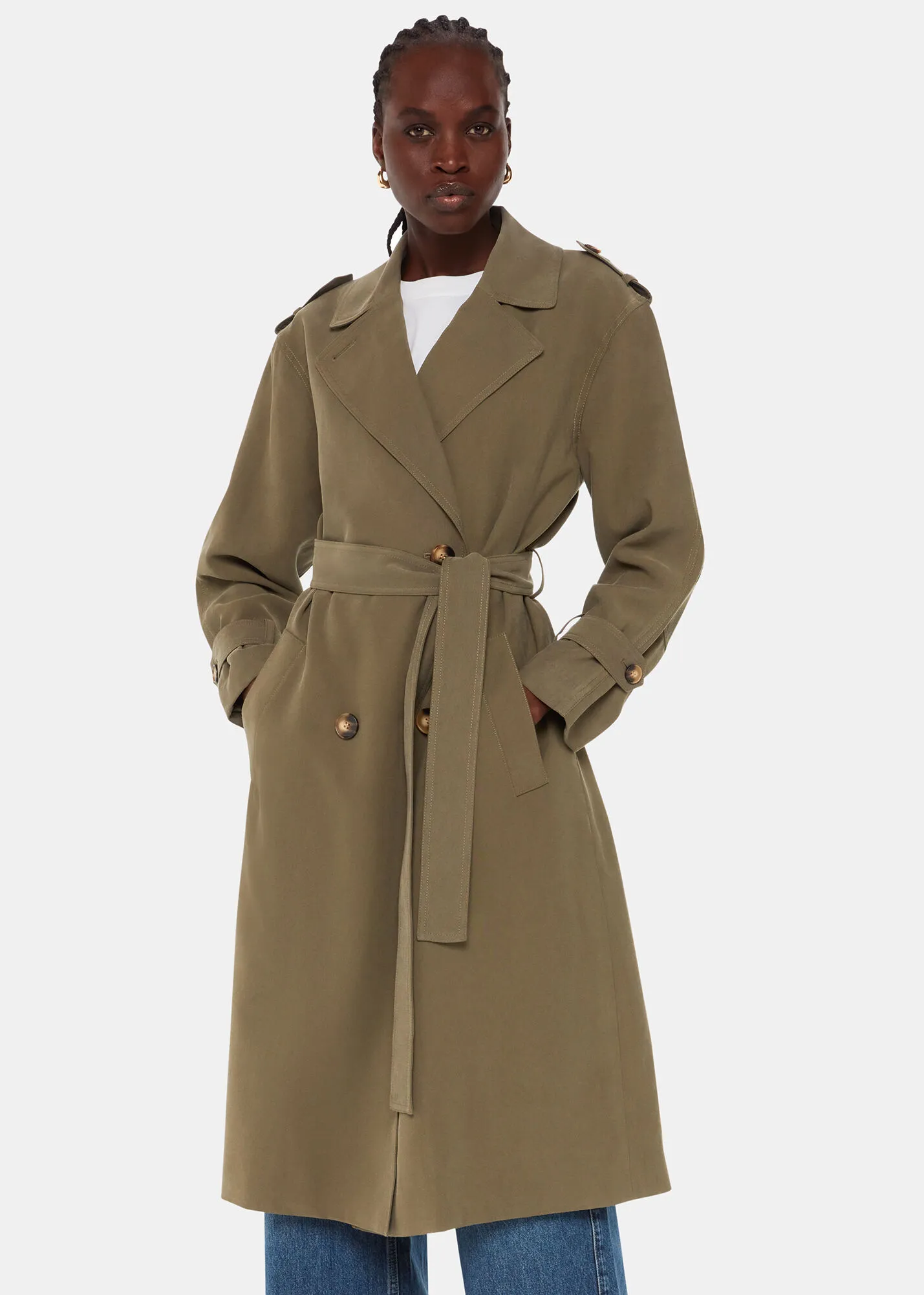 Khaki Riley Trench Coat