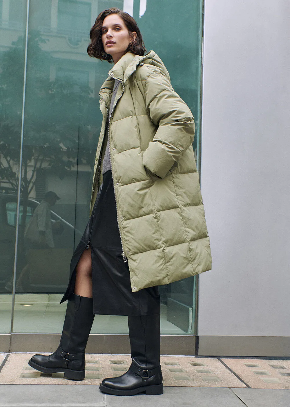 Khaki Una Puffa Coat