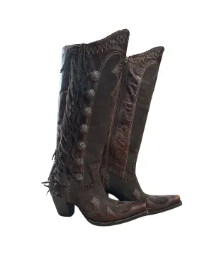 Lane Double D Ranch Western  Brown Boots /8.5