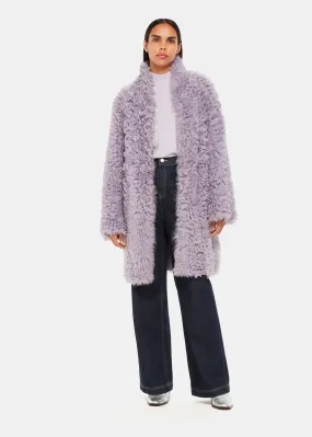 Lilac Naja Shearling Coat