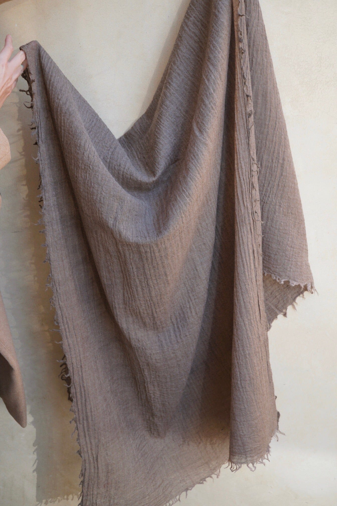 Loom Woven Fine Wool Scarf | Olive