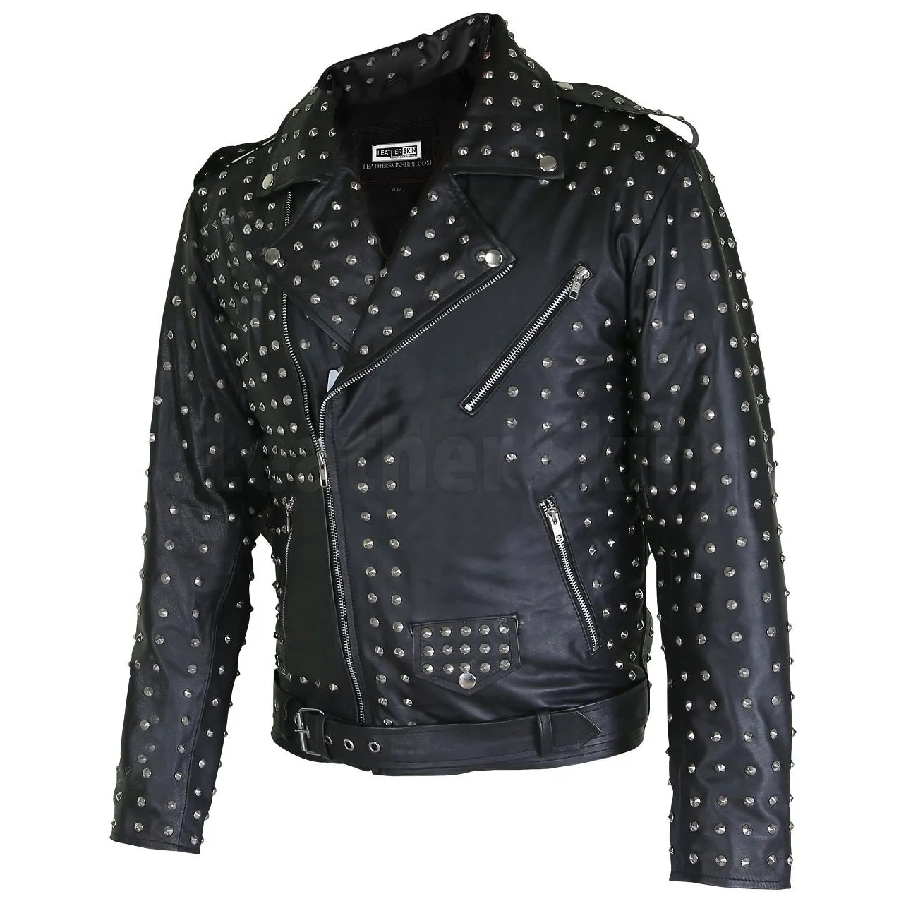 Marlon Black Brando Genuine Leather Jacket - Leather Skin Shop