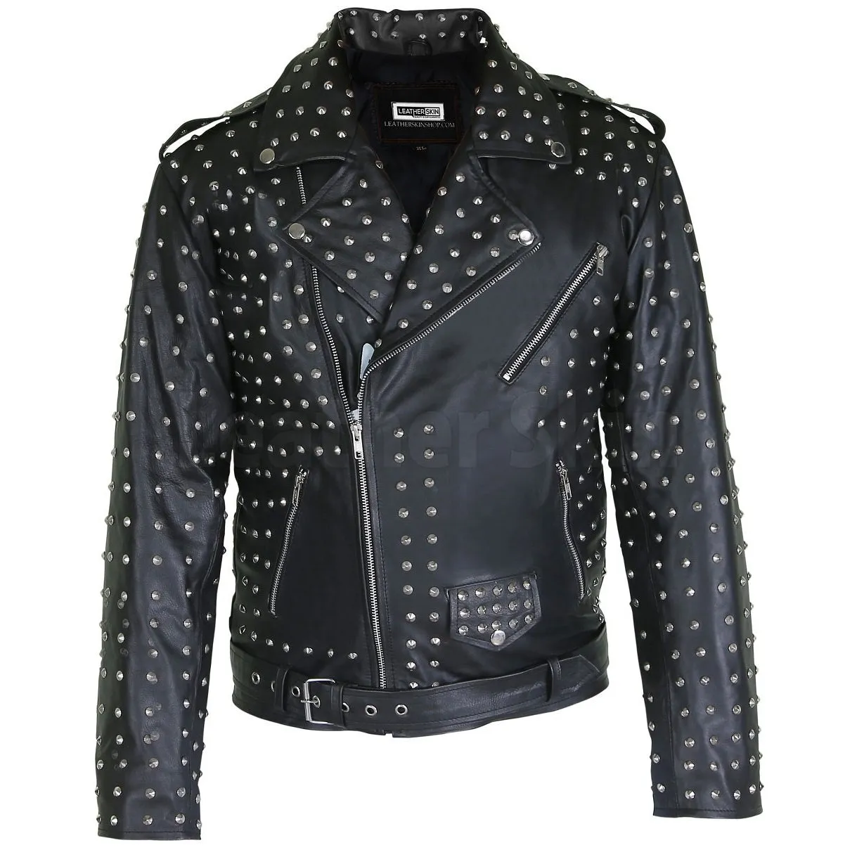 Marlon Black Brando Genuine Leather Jacket - Leather Skin Shop