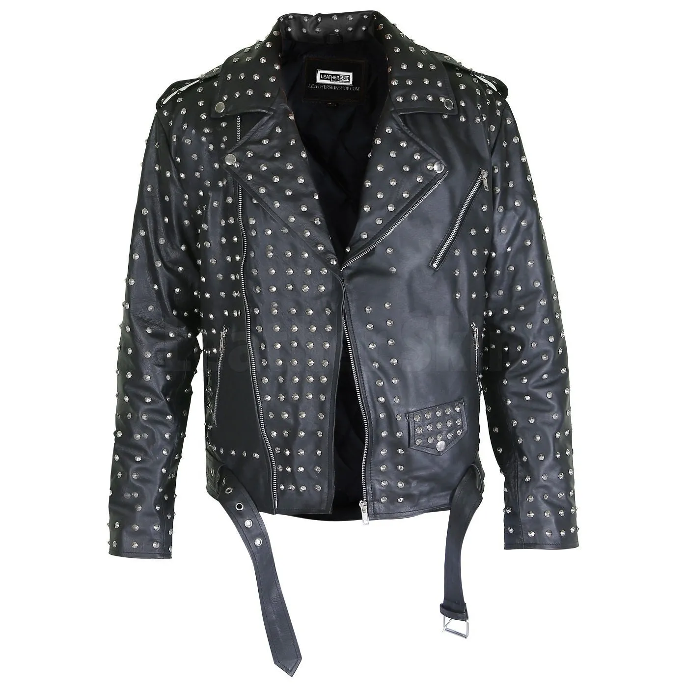 Marlon Black Brando Genuine Leather Jacket - Leather Skin Shop