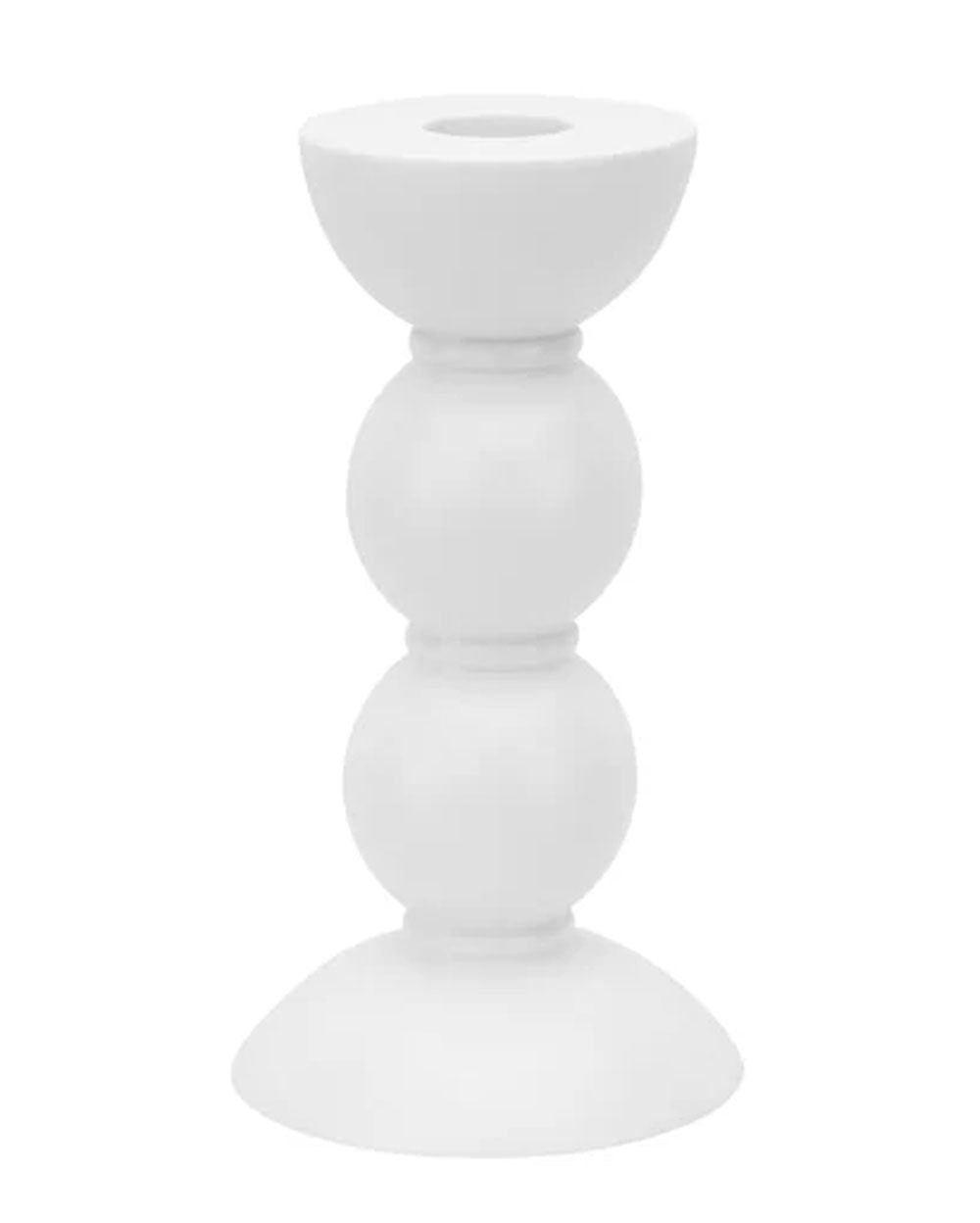 Medium White Bobbin Candle Stick