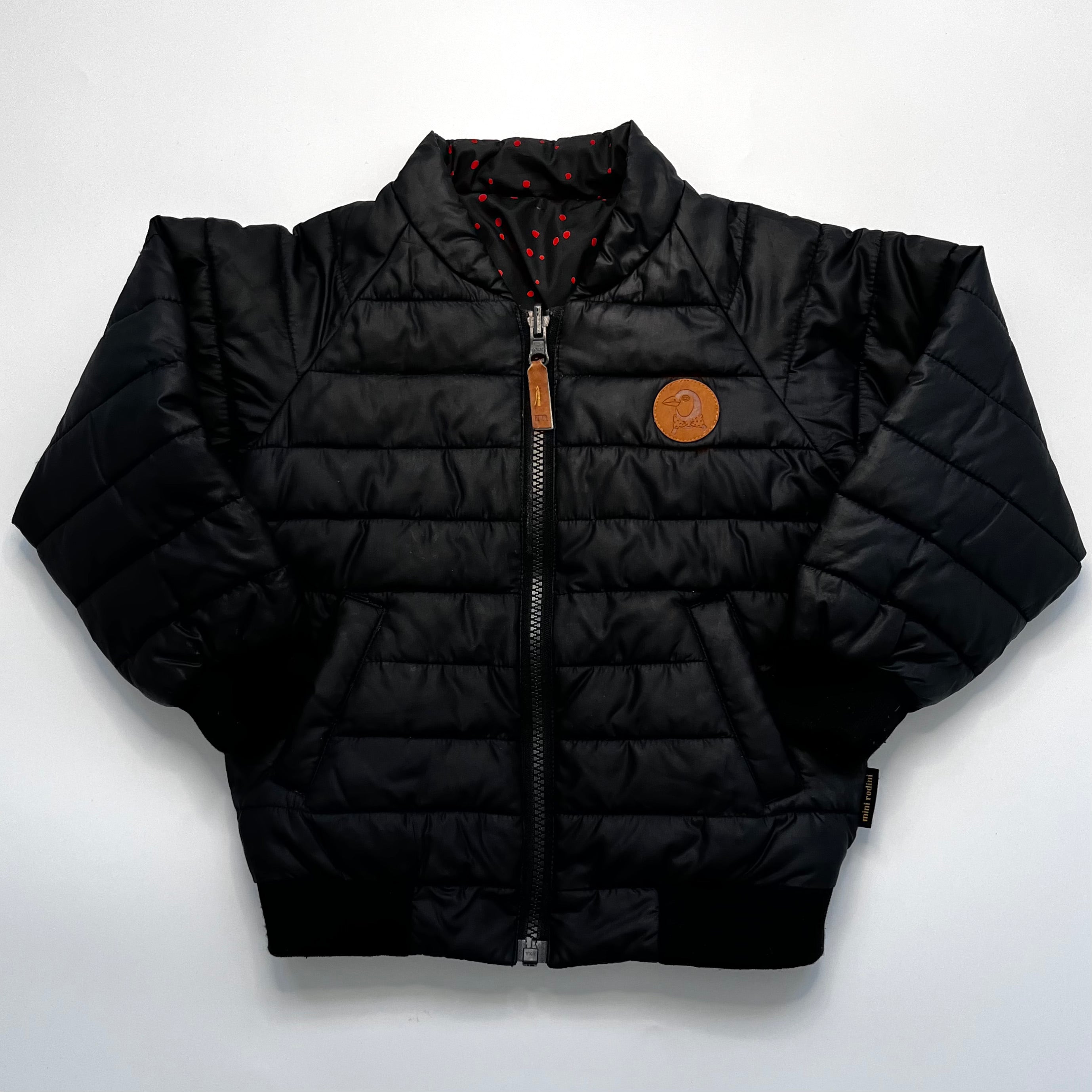 Mini Rodini Black Reversible Jacket: 2-3 Years