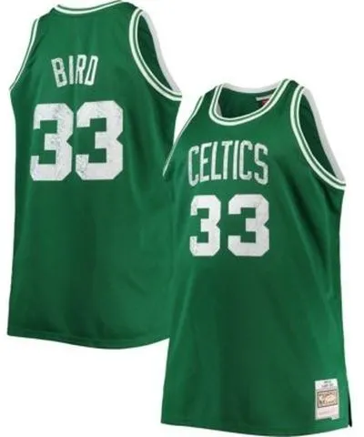 Mitchell & Ness Men's NBA Larry Bird Kelly Boston Celtics Big & Tall 1985/86 NBA 75th Anniversary Diamond Swingman Jersey