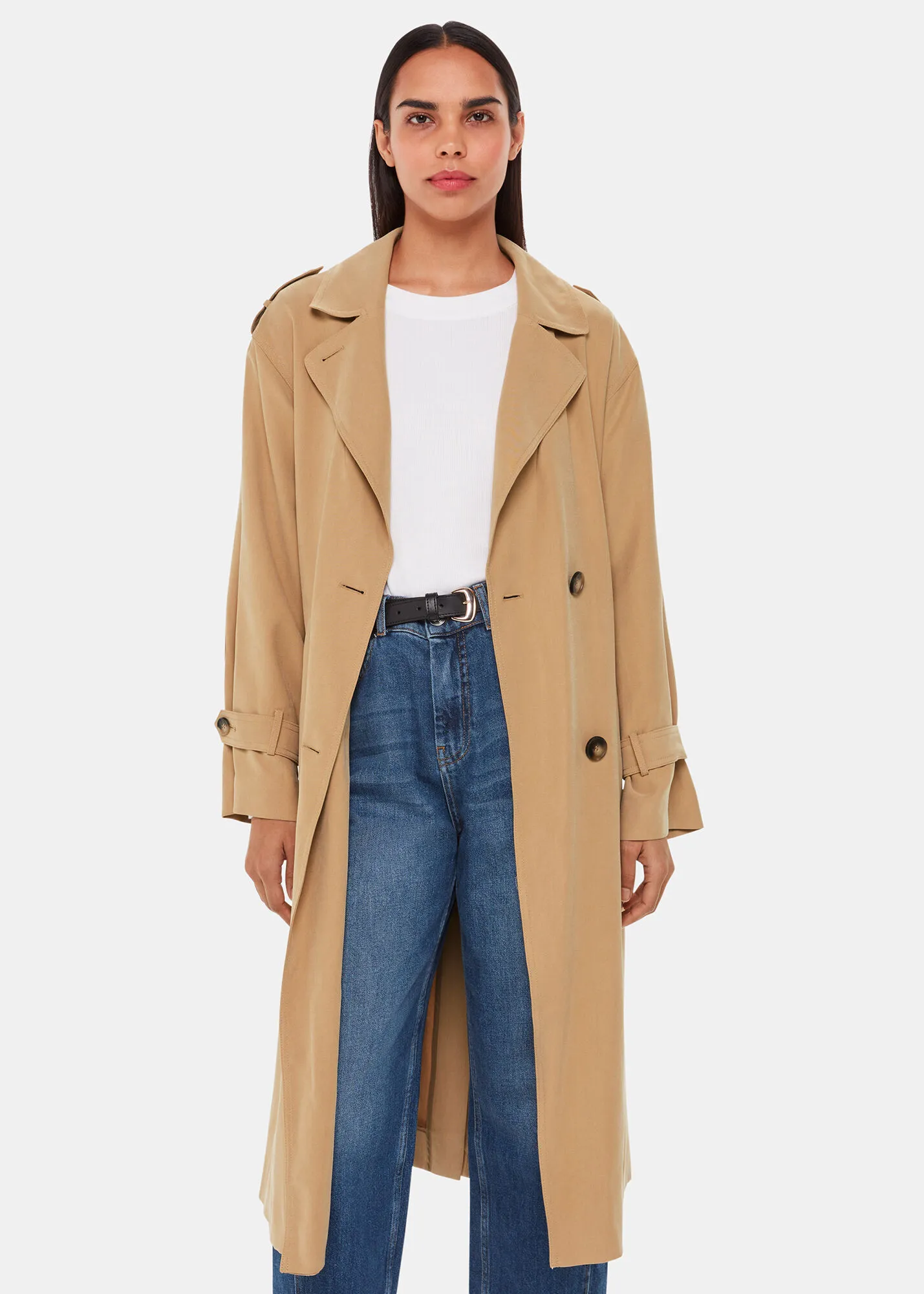 Neutral Riley Trench Coat