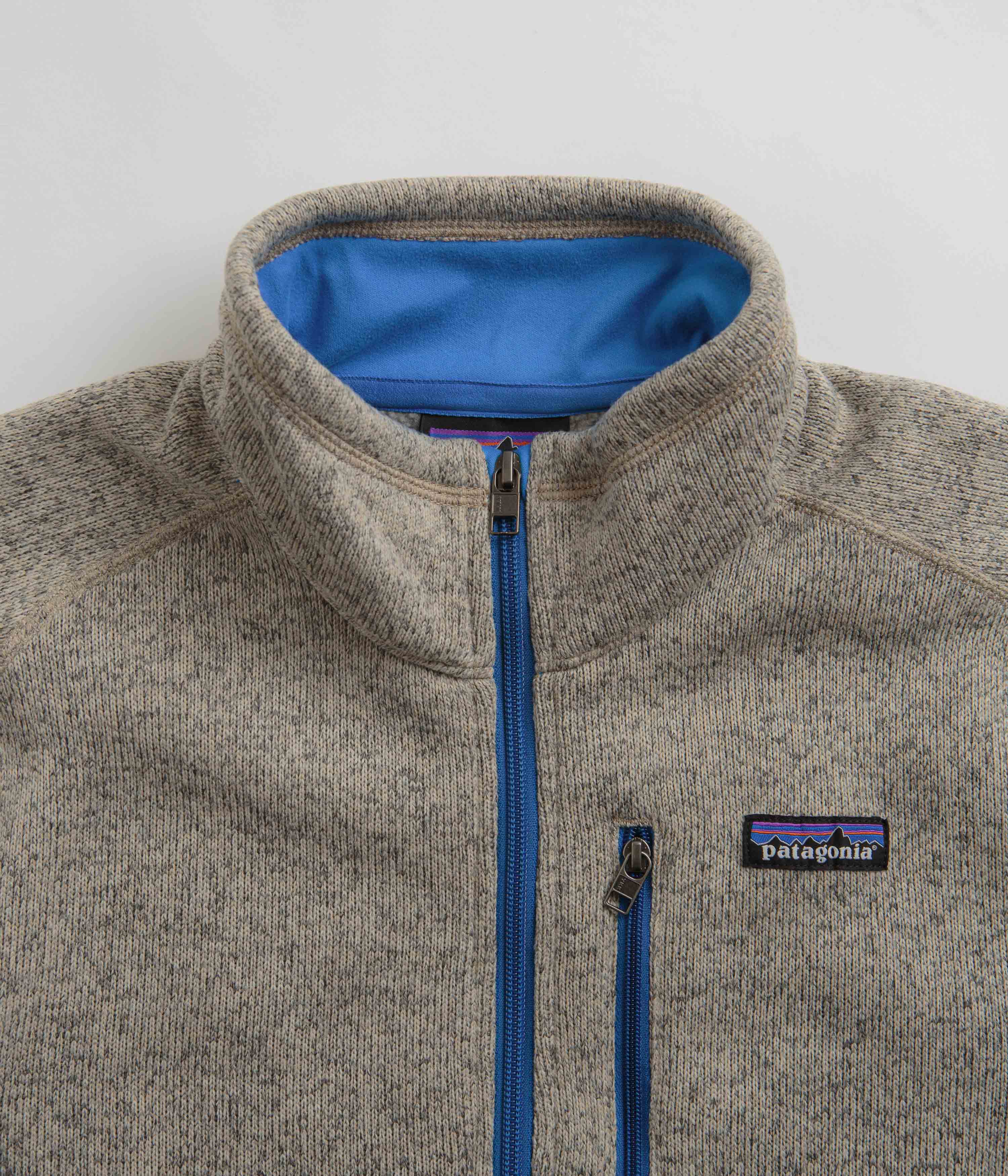 Patagonia Better Sweater 1/4 Zip Sweatshirt - Oar Tan / Vessel Blue