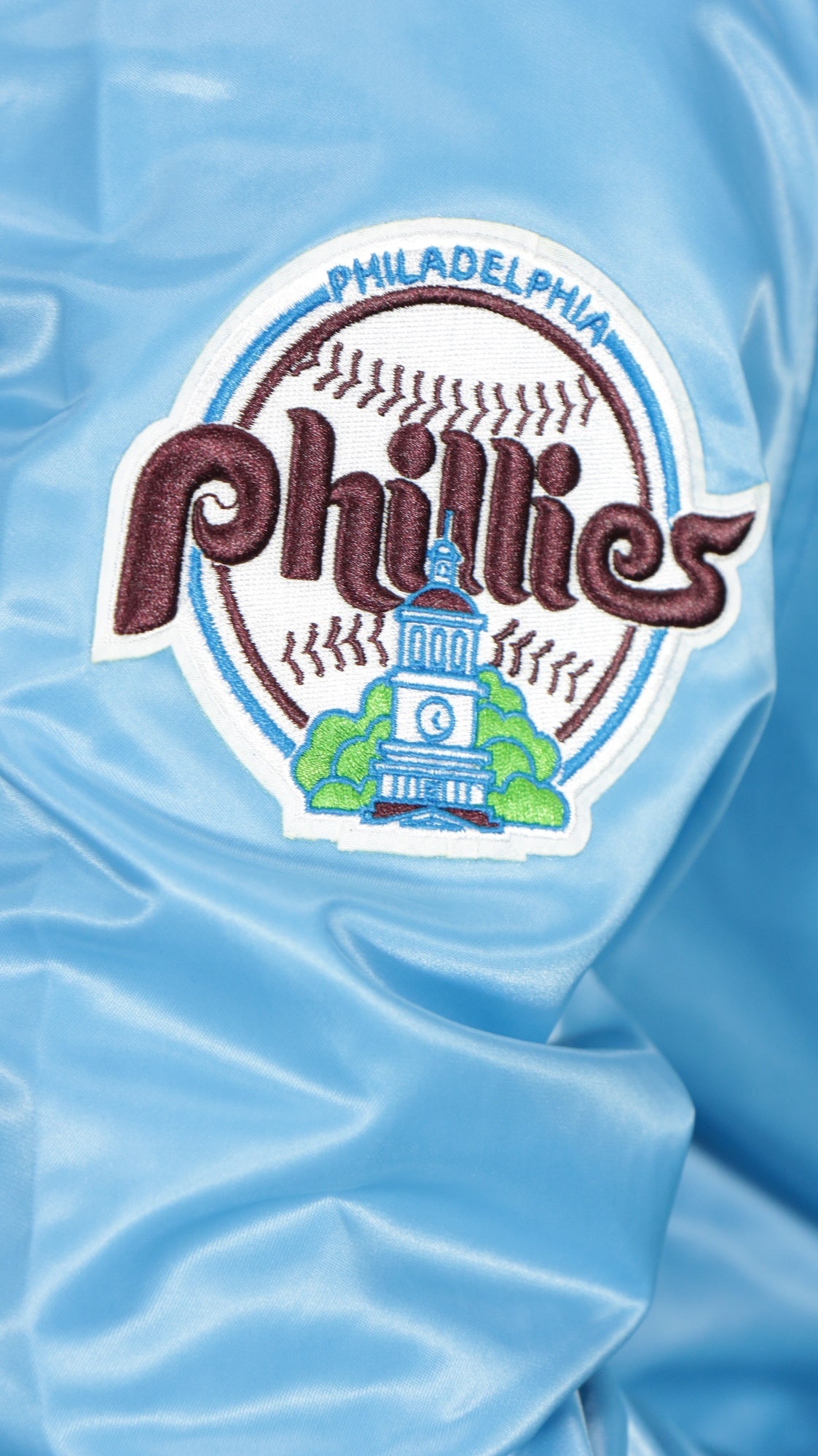 Philadelphia Phillies Cooperstown Phillies City Hall Logo 1980 World Series Patch Retro Classic Rib | University Blue Satin Vars