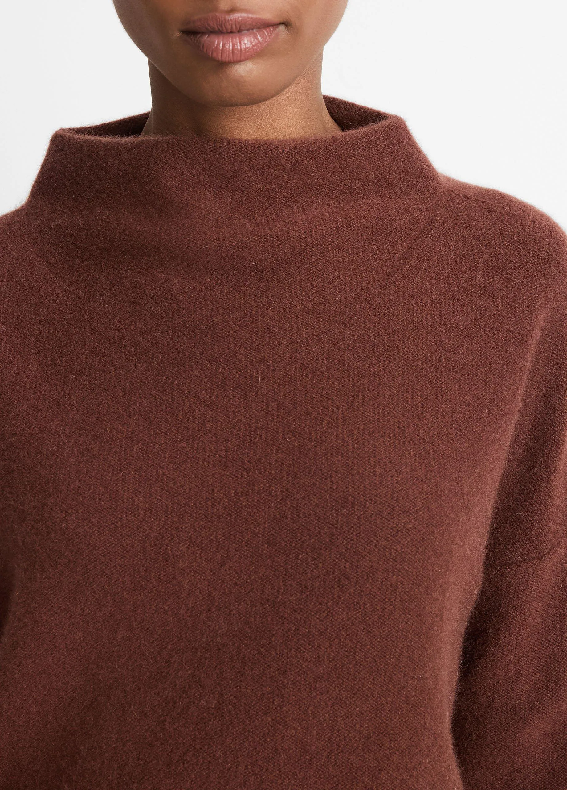 Plush Cashmere Funnel Neck Sweater