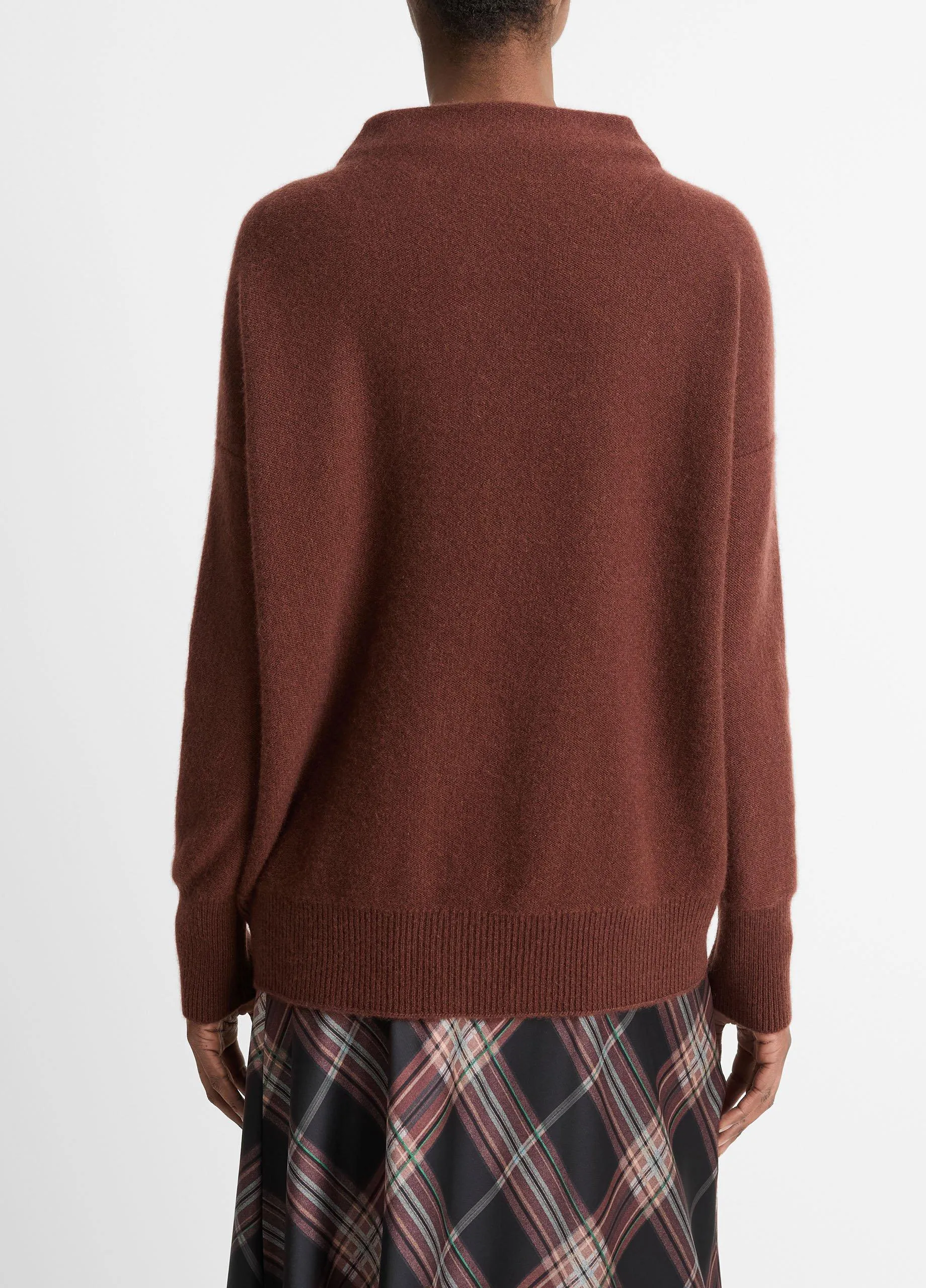 Plush Cashmere Funnel Neck Sweater