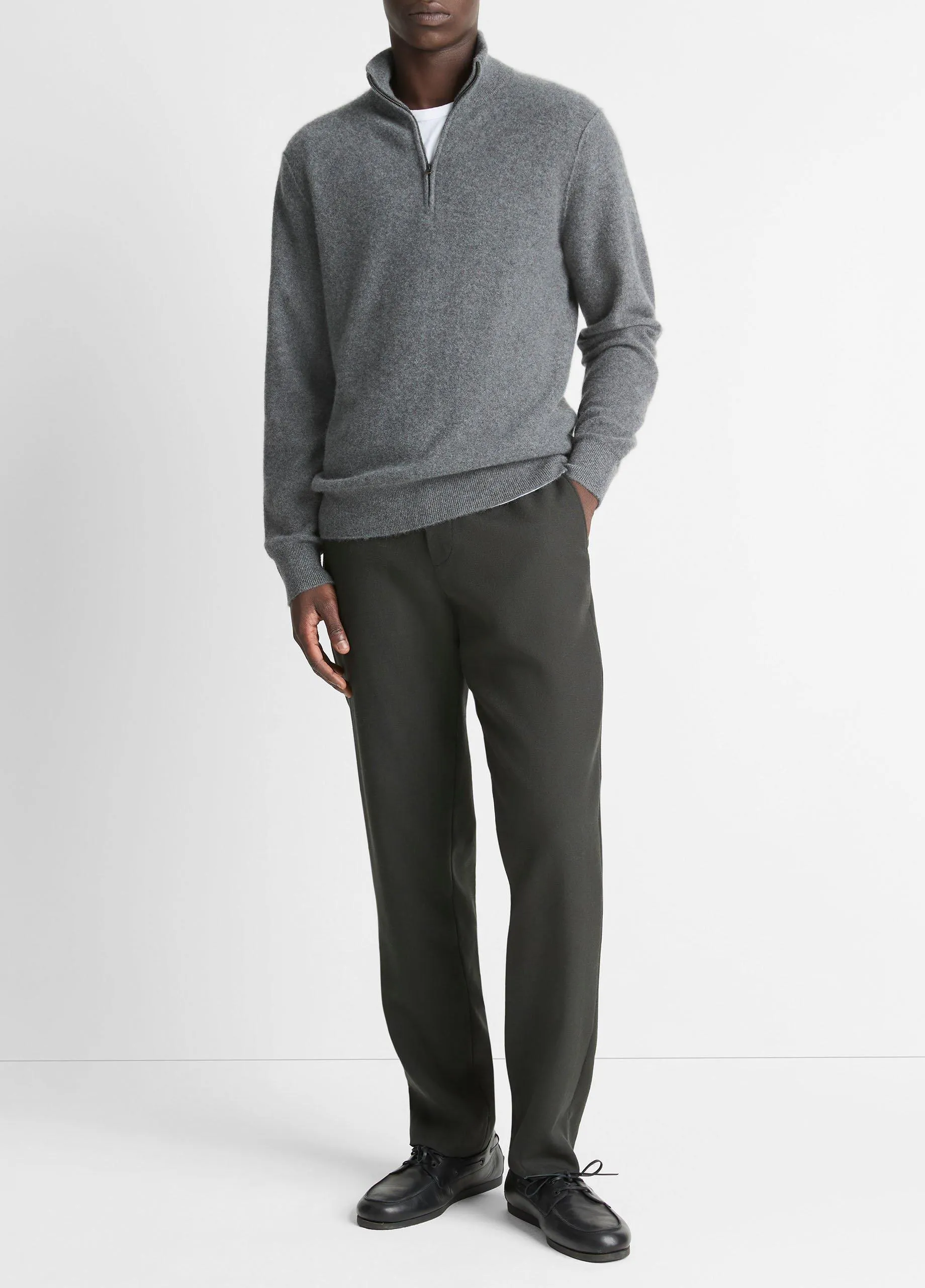 Plush Cashmere Quarter-Zip Sweater