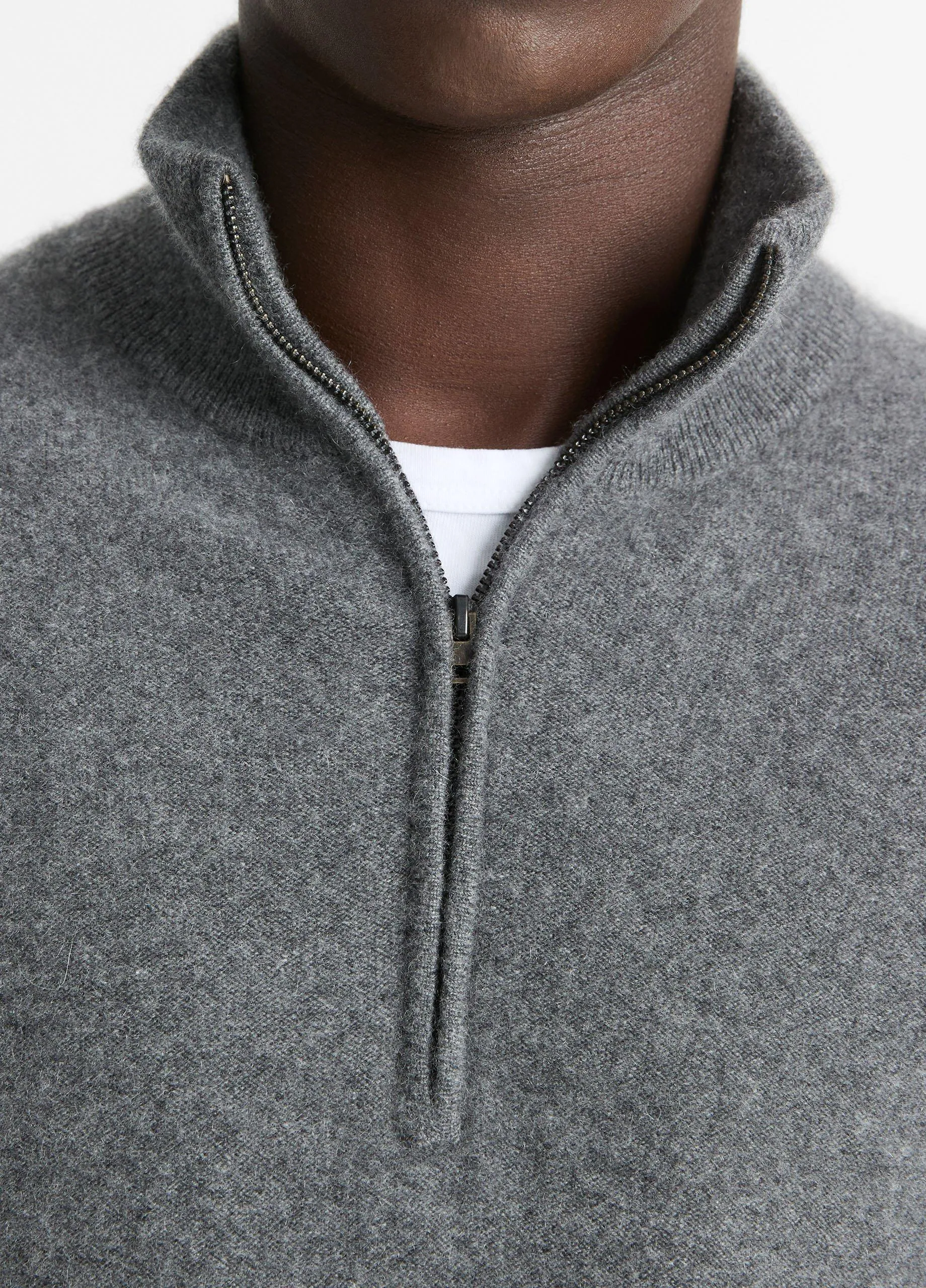 Plush Cashmere Quarter-Zip Sweater