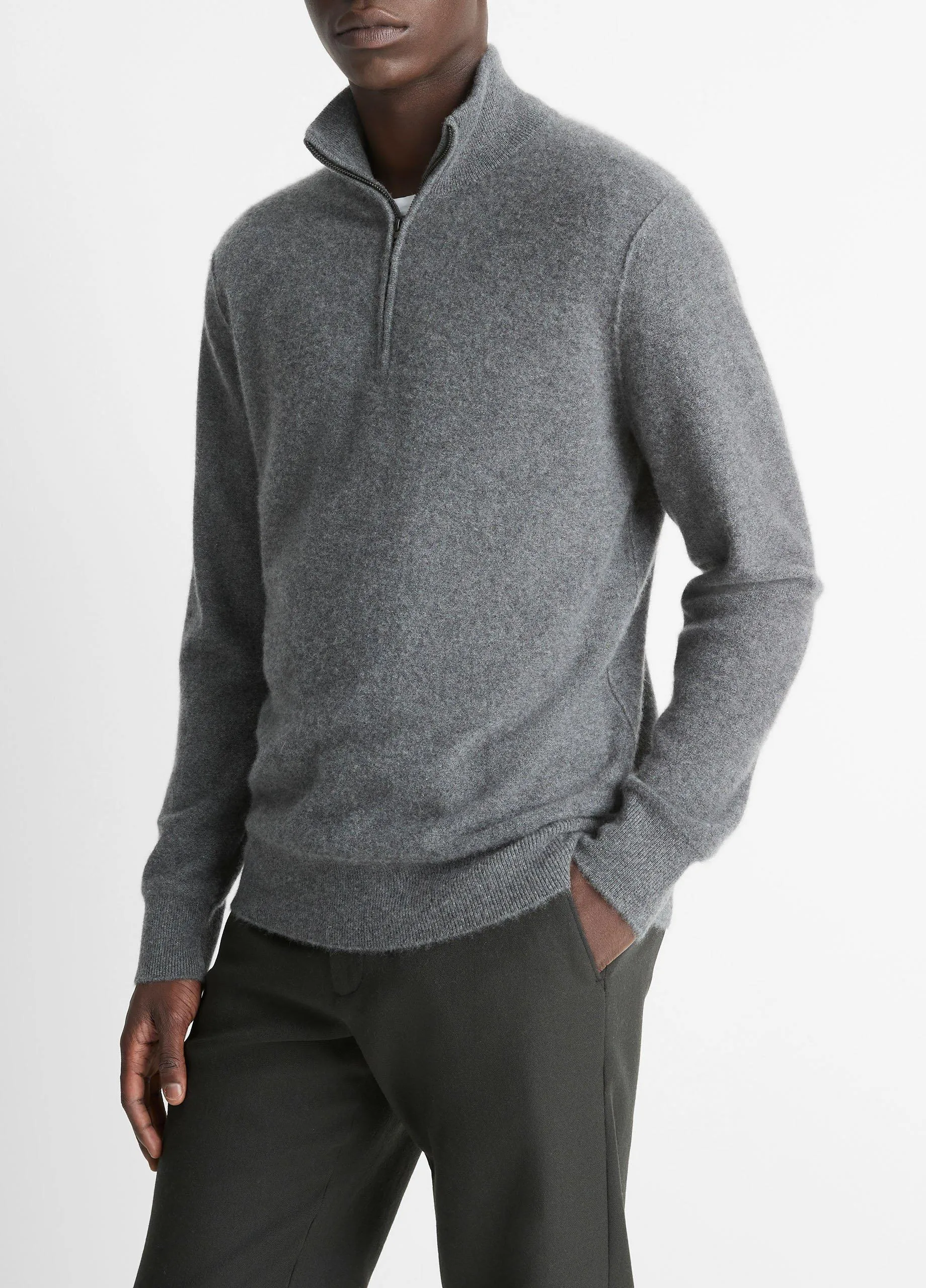 Plush Cashmere Quarter-Zip Sweater