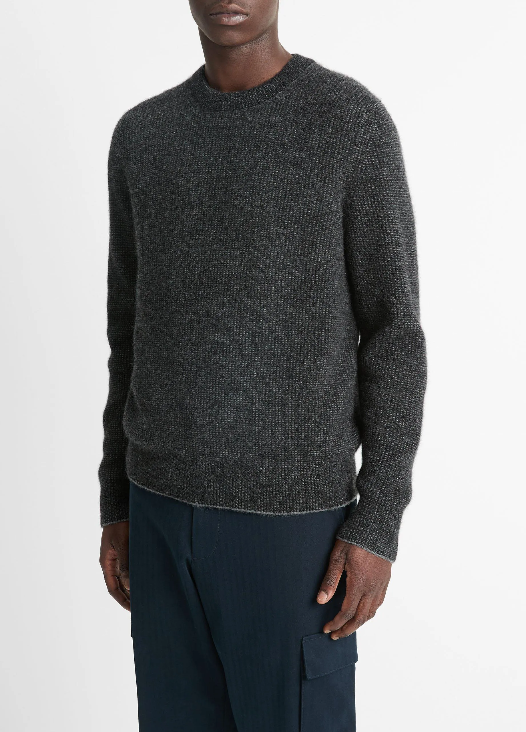 Plush Cashmere Thermal Crew Neck Sweater