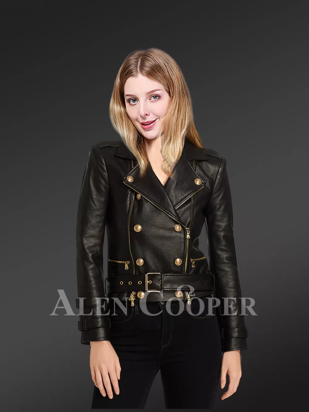 Real Leather Biker Jacket