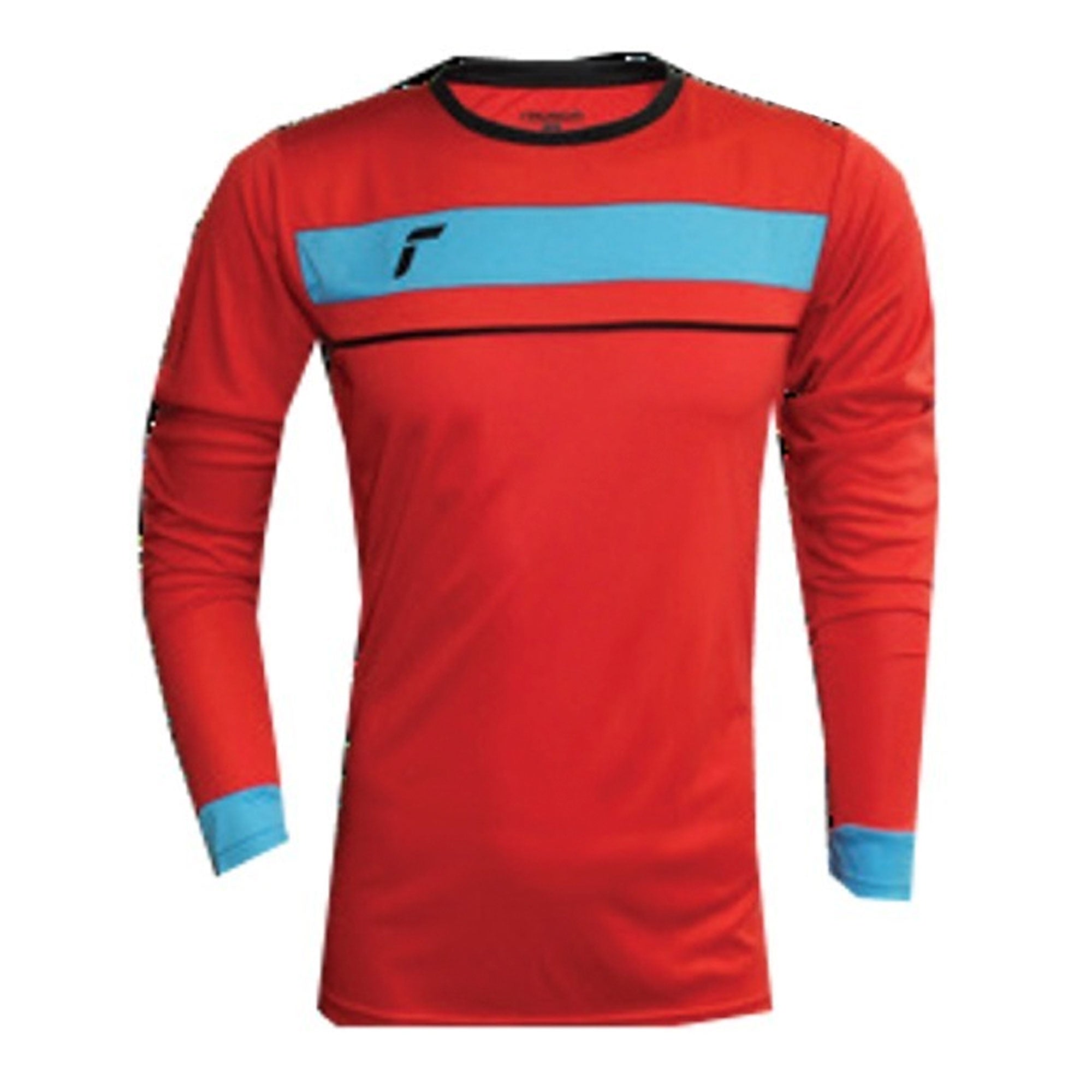 Reusch Kids Long Sleeve Padded Goalkeeper Jersey Red/Aqua Blue