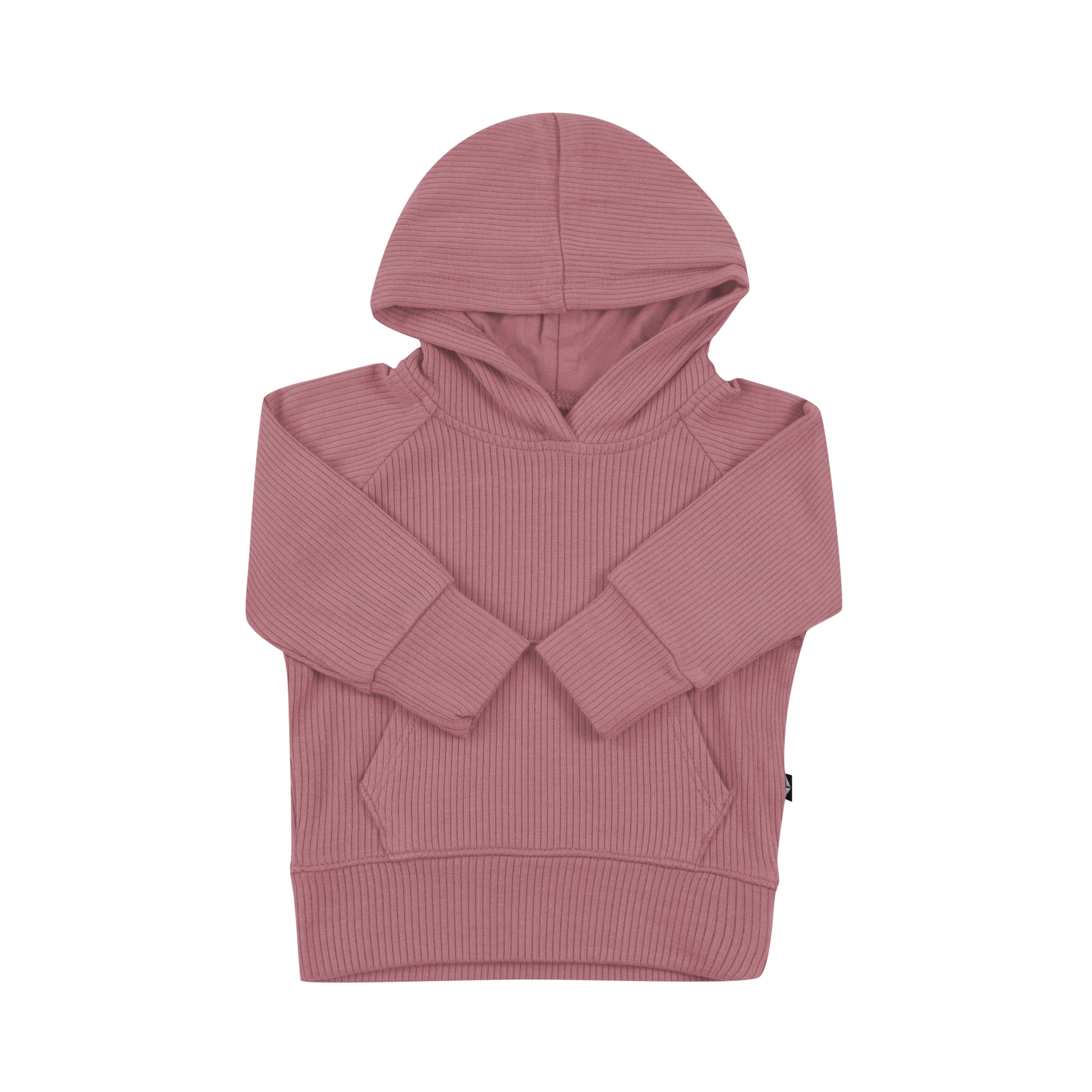 Ribbed Hoodie in Dusty Rose