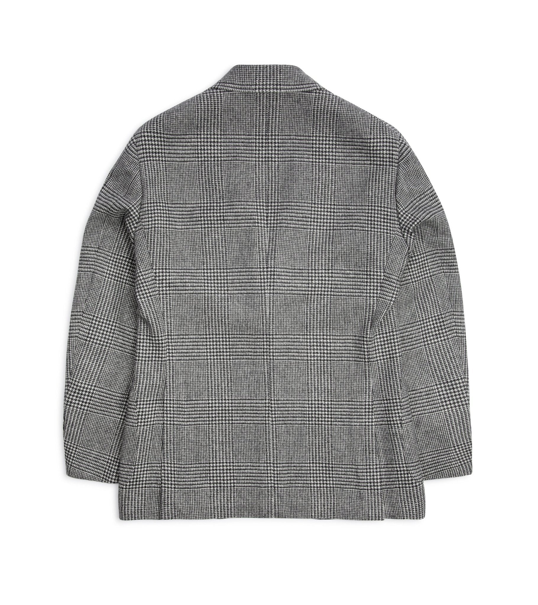 Ring Jacket Wool Mesh Prince of Wales Checked Balloon Jacket: Grey