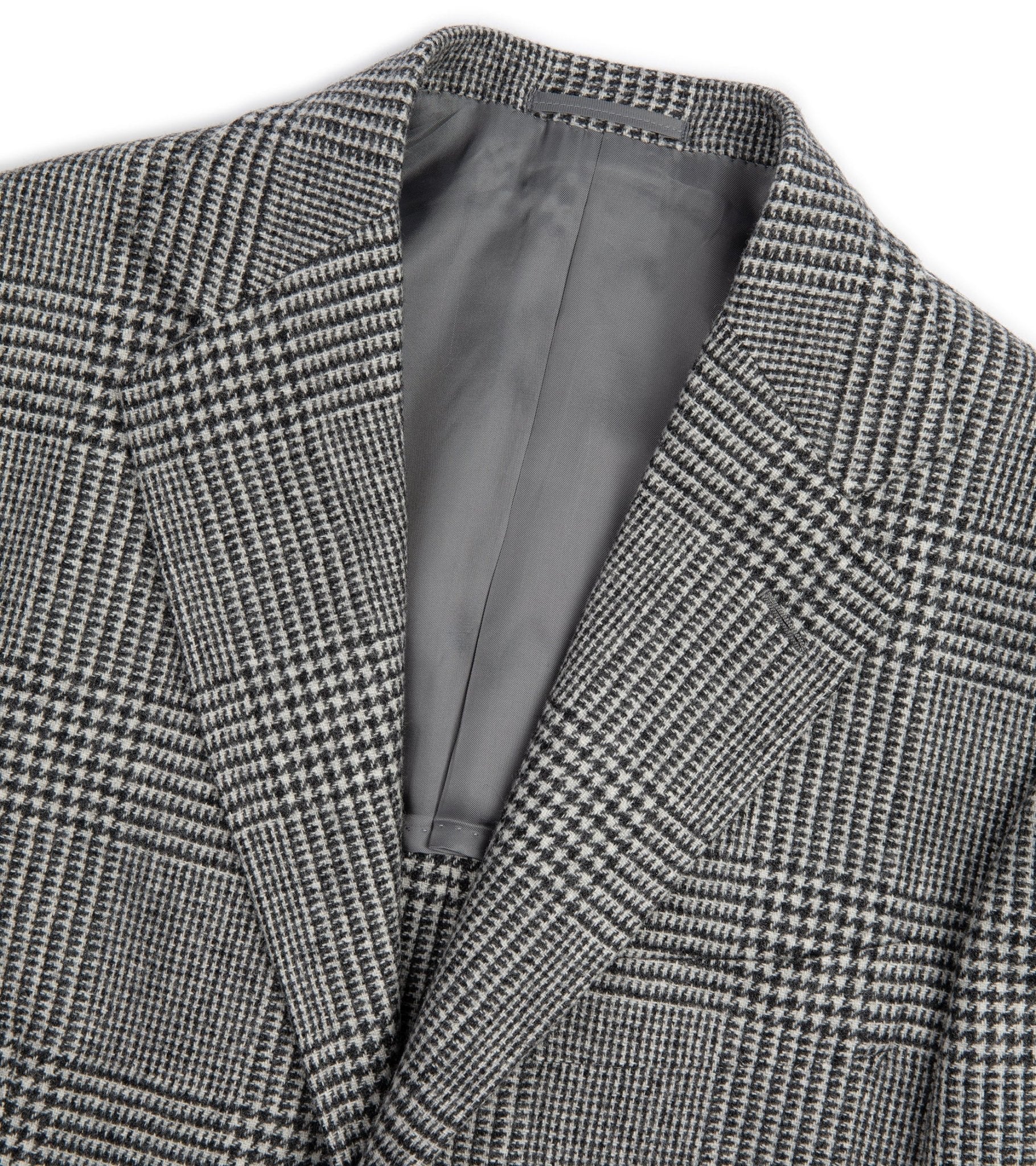 Ring Jacket Wool Mesh Prince of Wales Checked Balloon Jacket: Grey