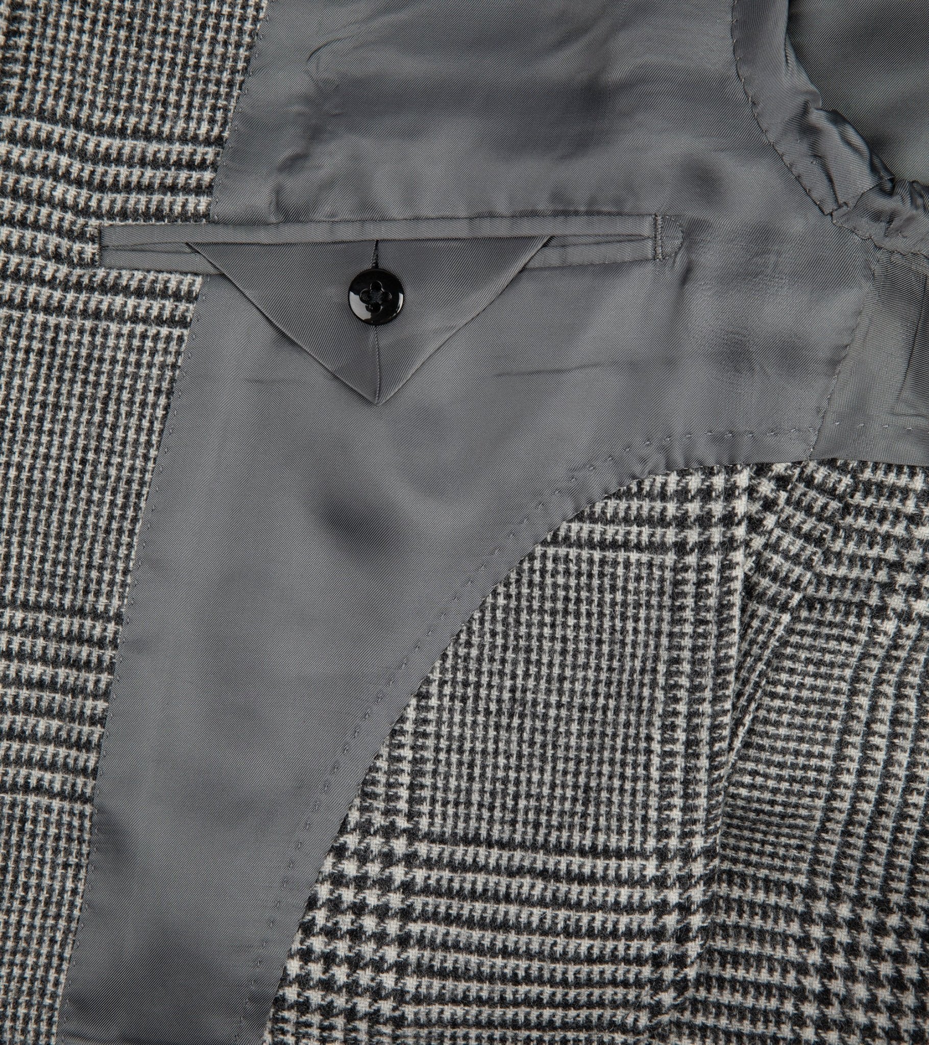 Ring Jacket Wool Mesh Prince of Wales Checked Balloon Jacket: Grey