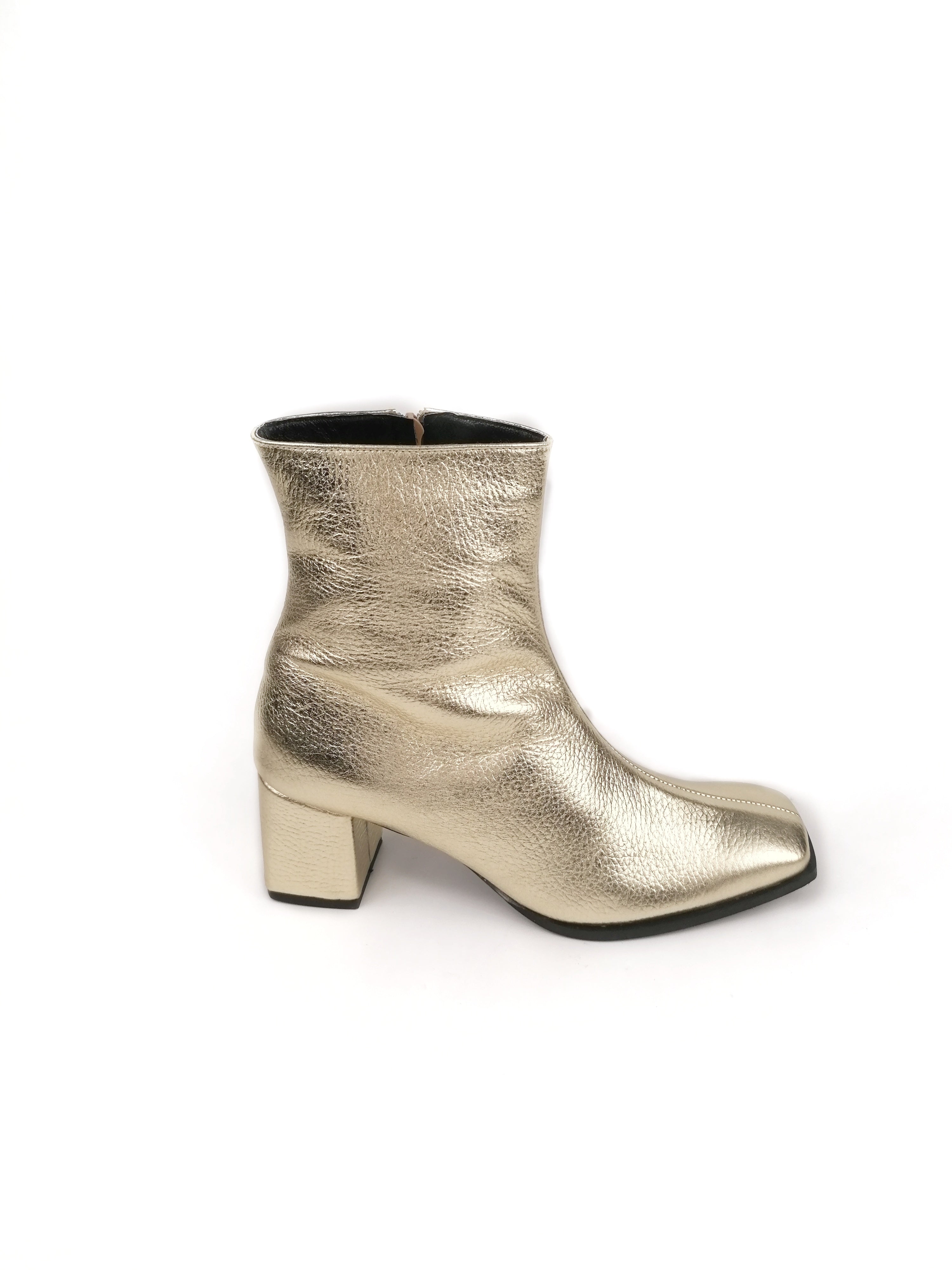 SANDRINE GOLD LEATHER BOOTS (5,5cm)