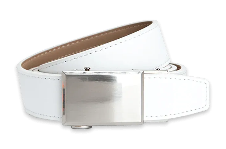 Shield V.3 White, 1 3/8 Strap, Dress Belt