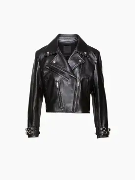 Shrunken Leather Biker Jacket