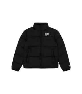 SMALL ARCH LOGO PUFFER JACKET - BLACK