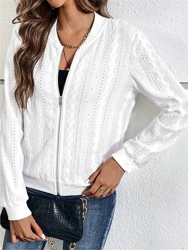 Stylish Zip-up Bomber Jacket for Women