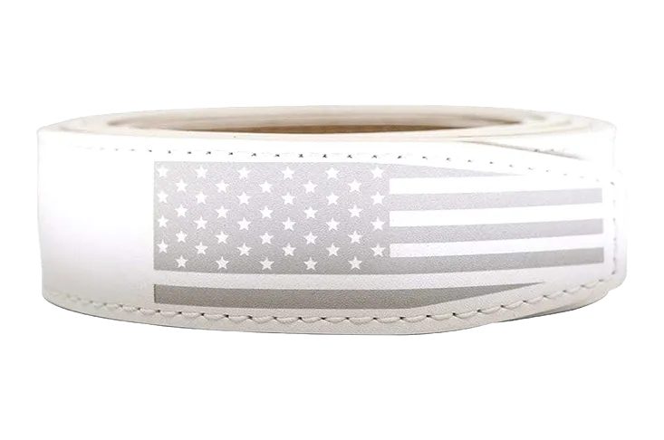 Super Patriot White 1 3/8 Leather Dress Strap