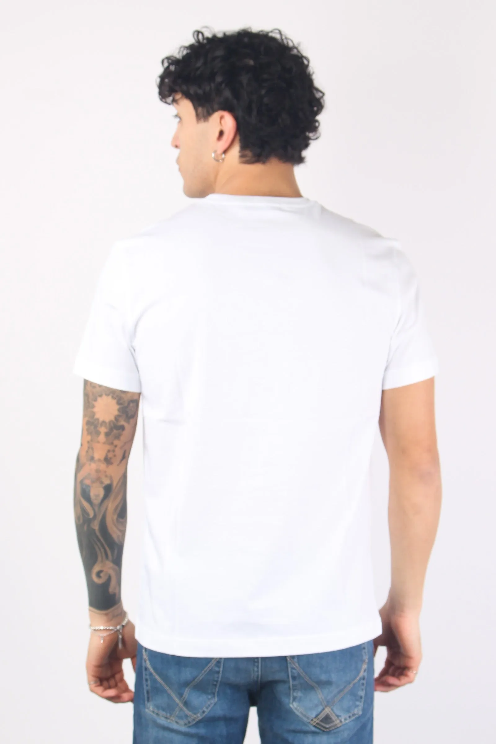 T-shirt Jersey Ricamo Bianco