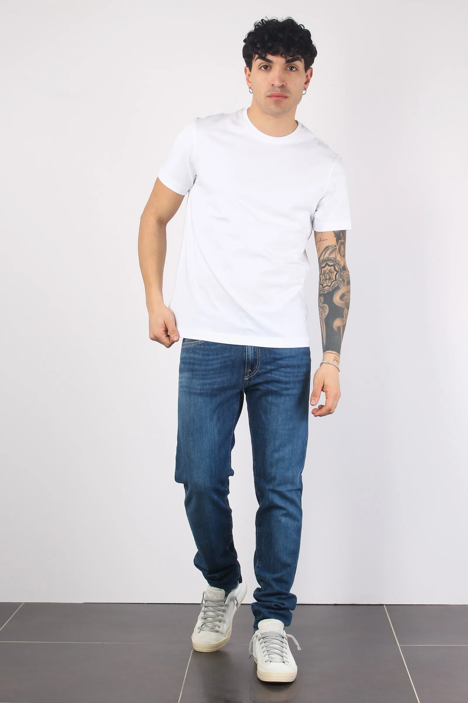 T-shirt Jersey Ricamo Bianco