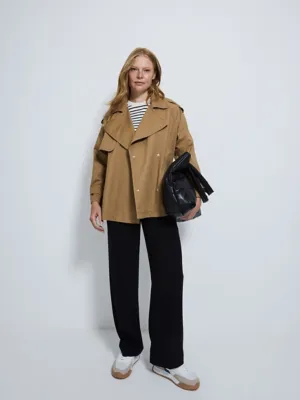 Tan Short Swing Trench Coat | Women | George at ASDA