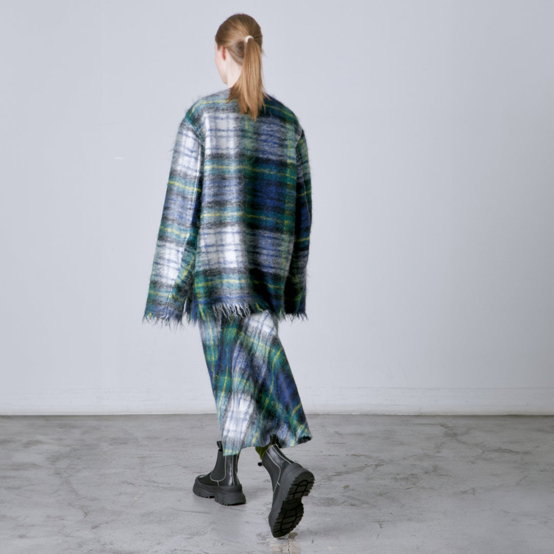 TARTAN GREEN COAT