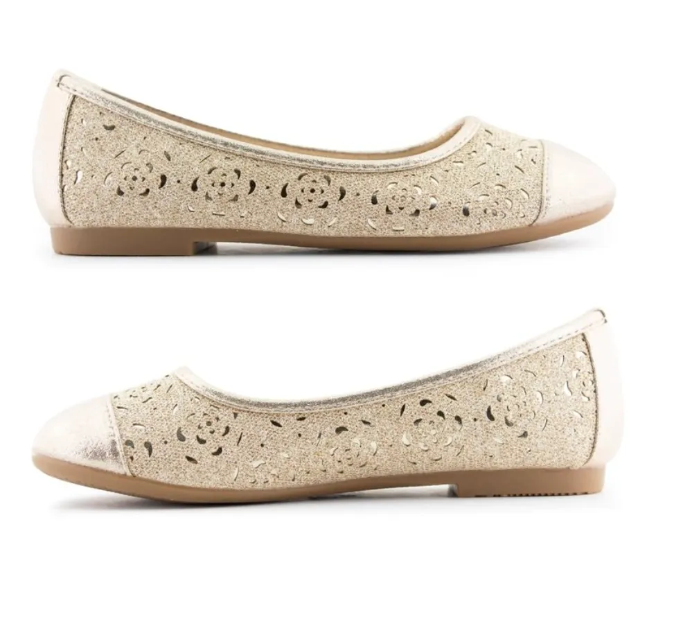 Taxi Champagne Stella Children's Dress Shoe